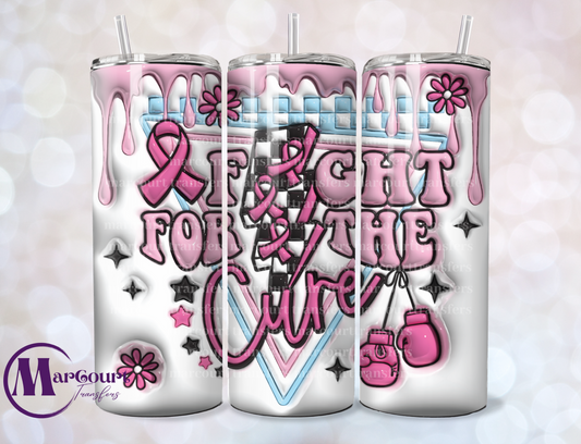 FIGHT FOR THE CURE INFLATED-SKINNY TUMBLER TRANSFER