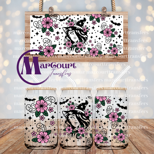 FLORAL WITCH-16 0Z-UV DTF CUP WRAP