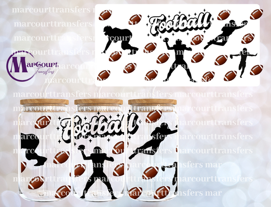 FOOTBALL-16 0Z-UV DTF CUP WRAP