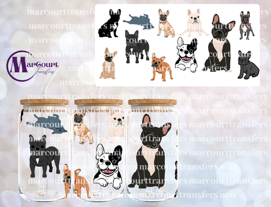 FRENCH BULLDOGS 2-16 0Z-UV DTF CUP WRAP