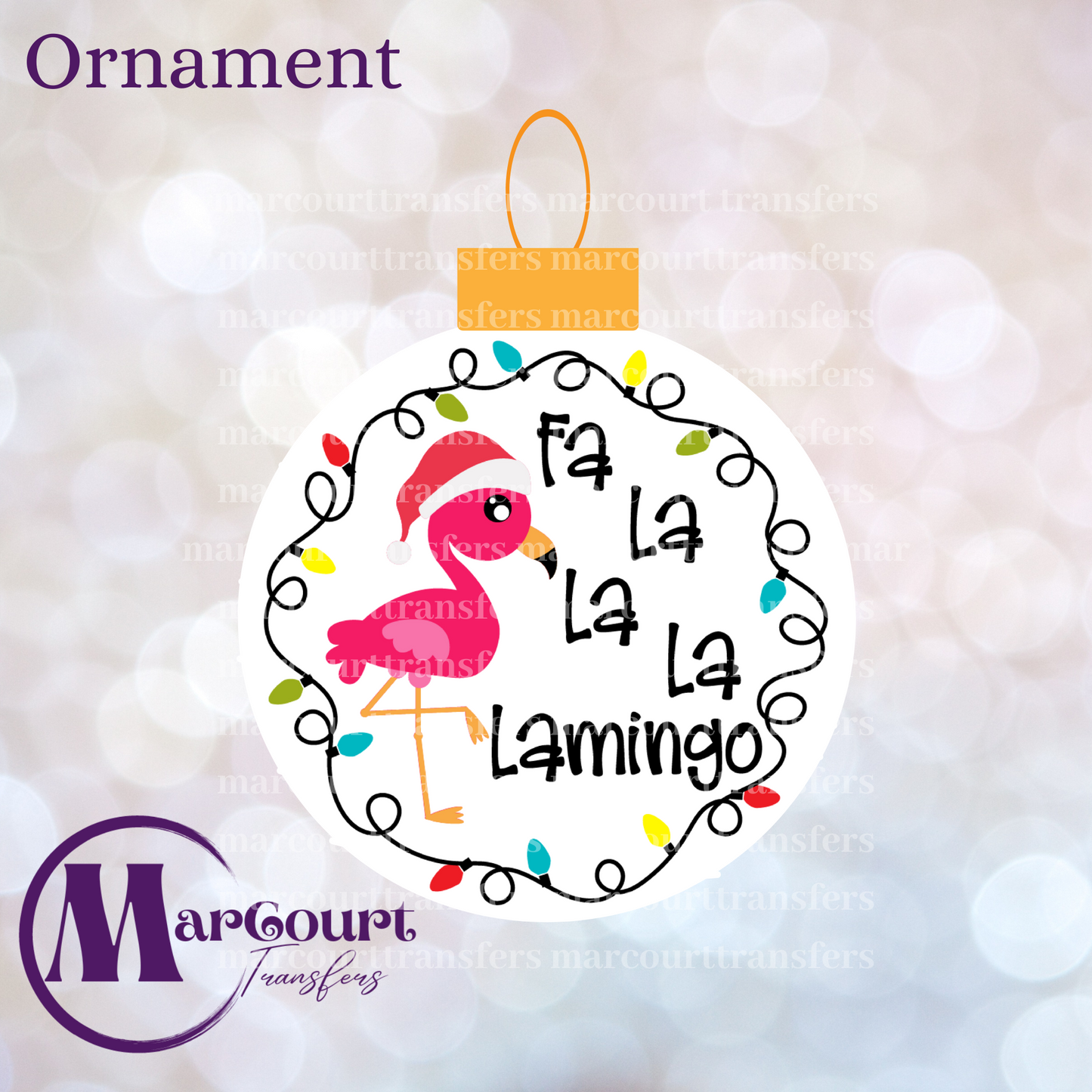 FA LA LA LA LAMINGO ORNAMENT-UV DTF CUP WRAP