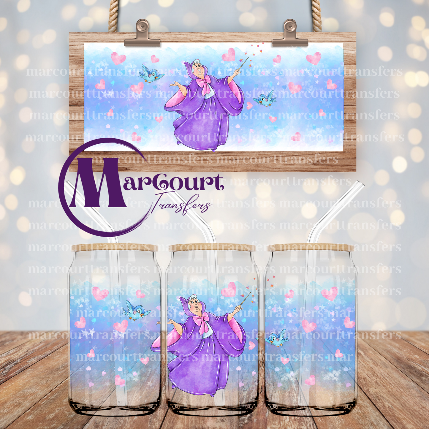 FAIRY GODMOTHER-16 0Z-UV DTF CUP WRAP