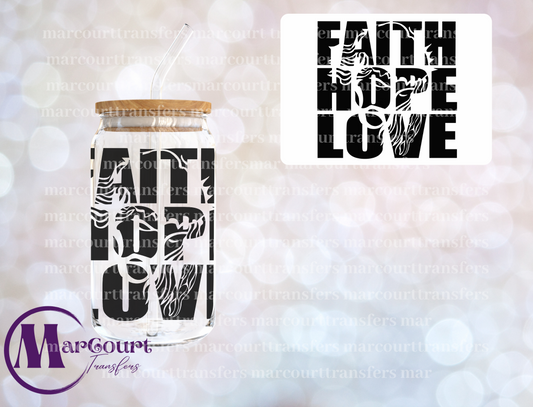 FAITH HOPE LOVE-UV DTF CUP WRAP