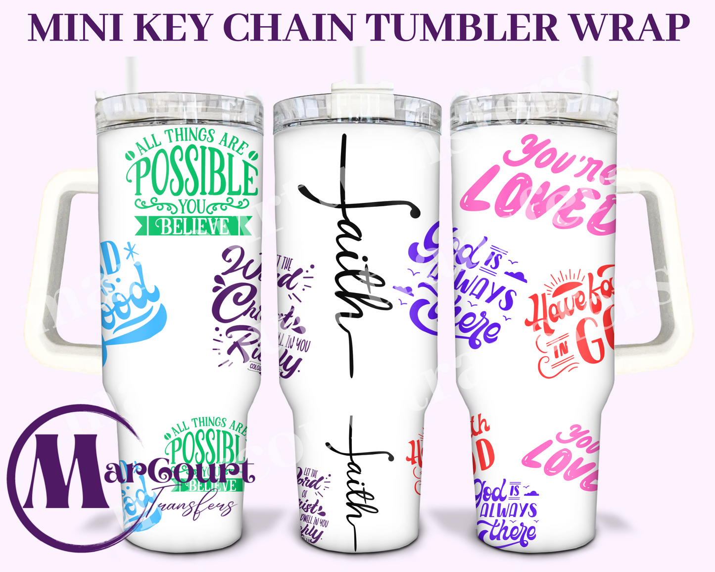 FAITH-MINI TUMBLER KEYCHAIN WRAP