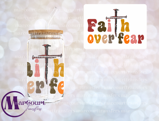 FAITH OVER FEAR 2-UV DTF CUP WRAP