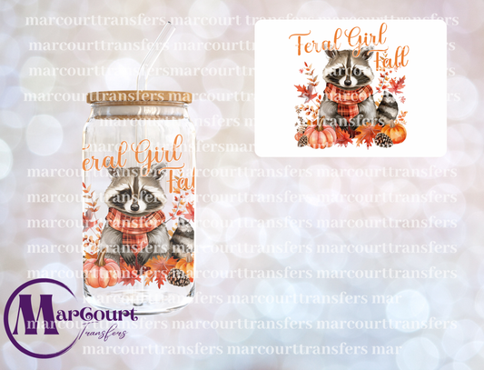 FALL FERAL GIRL-DECAL-UV DTF CUP WRAP