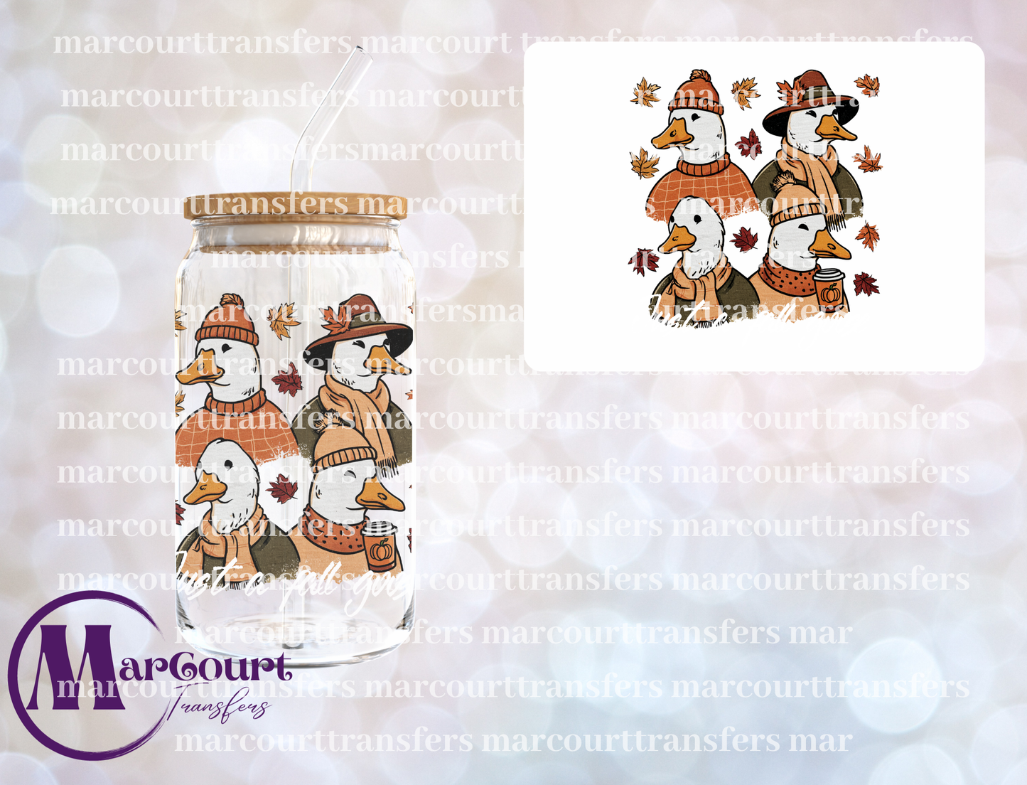 FALL GOOSE 1-UV DTF CUP WRAP