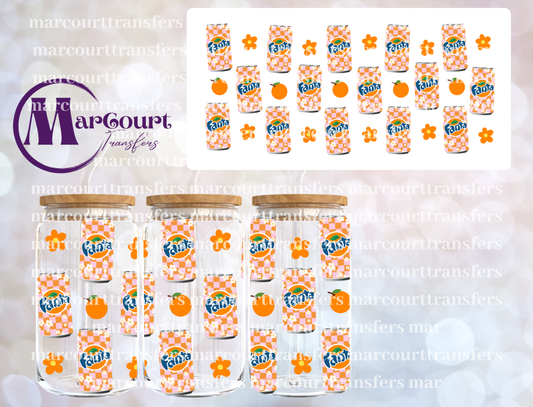 FANTASTIC ORANGE-16 0Z-UV DTF CUP WRAP