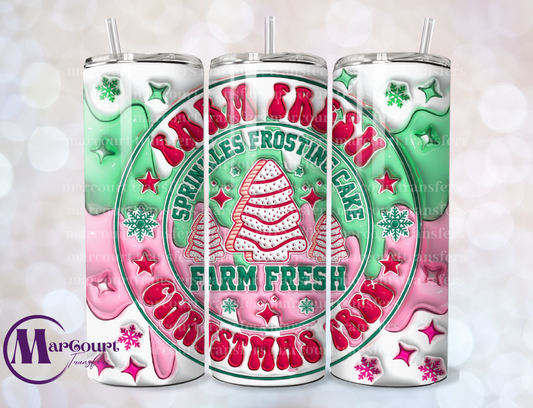 FARM FRESH CHRISTMAS TREES-SKINNY TUMBLER TRANSFER