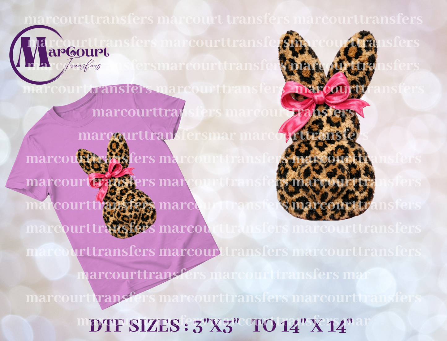 DTF-FAUX YARN LEOPARD BUNNY