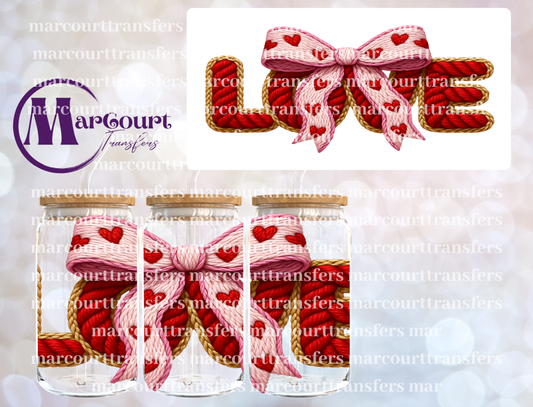 FAUX YARN VALENTINES DAY LOVE-16 0Z-UV DTF CUP WRAP