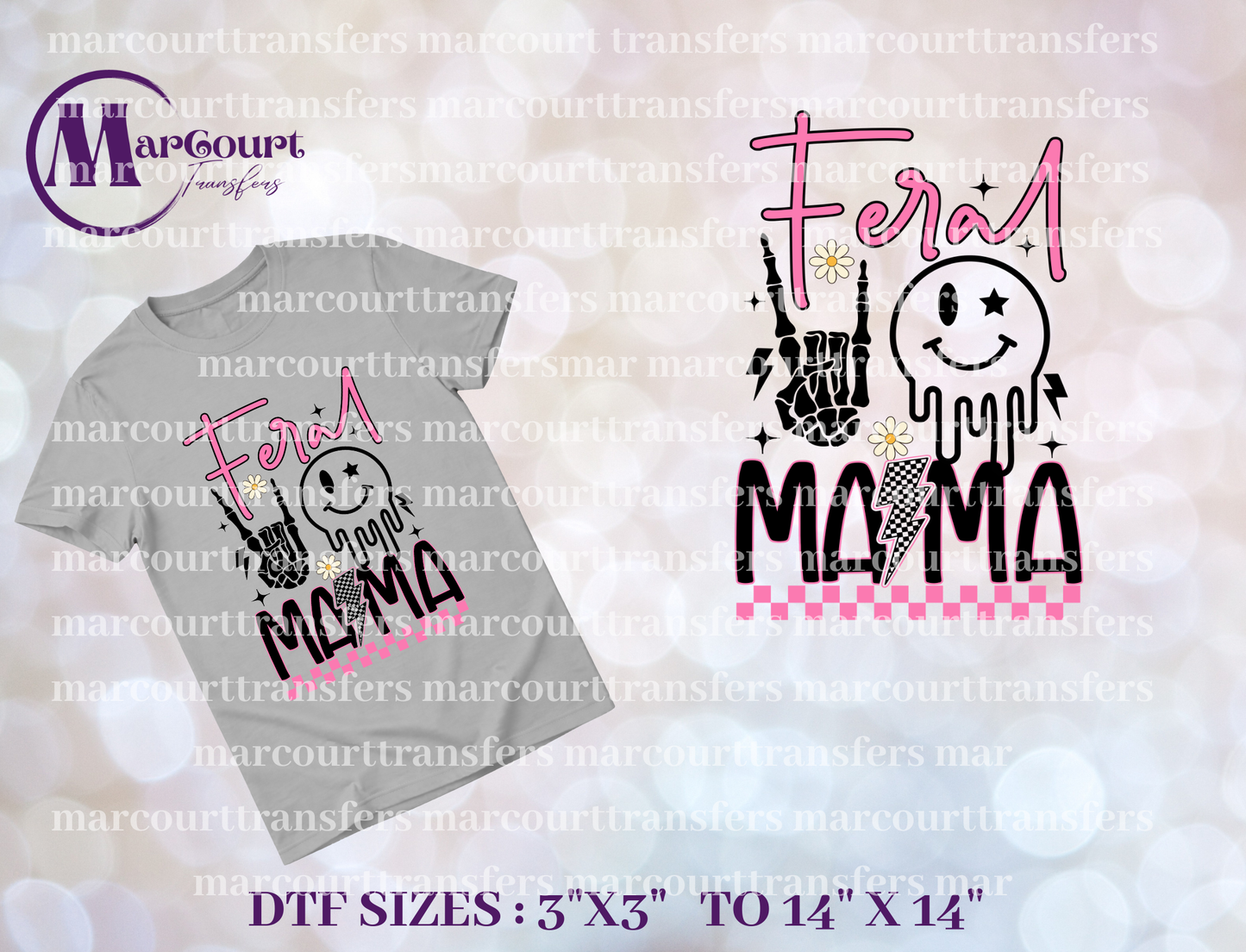 DTF-FERAL MAMA SMILEY FACE DRIP