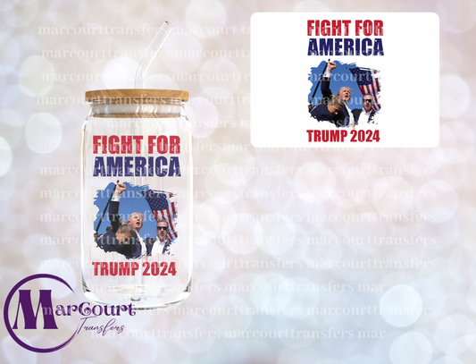 FIGHT FOR AMERICA 1-DECAL-UV DTF CUP WRAP