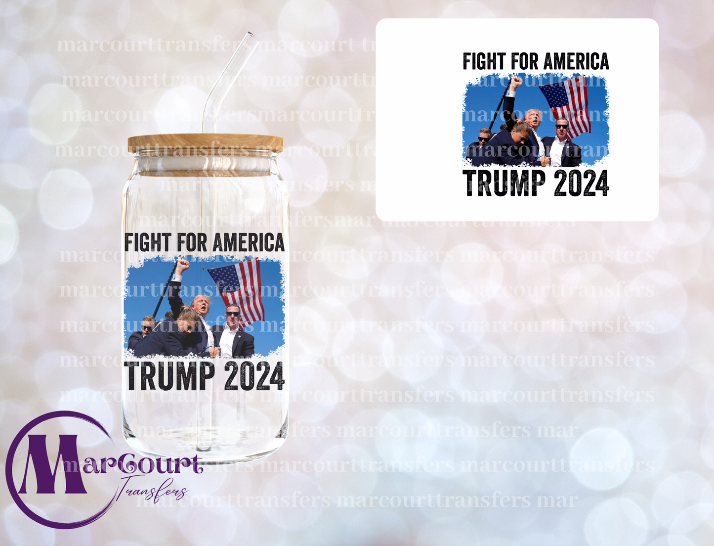 FIGHT FOR AMERICA 2-DECAL-UV DTF CUP WRAP