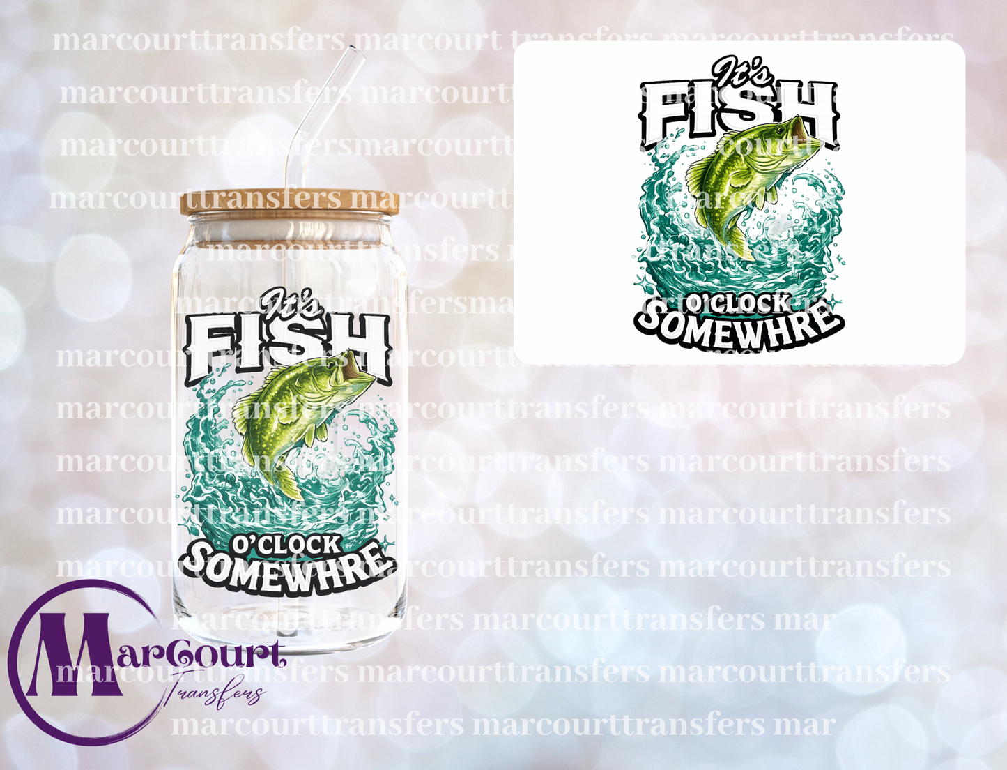 FISH O CLOCK-UV DTF CUP WRAP
