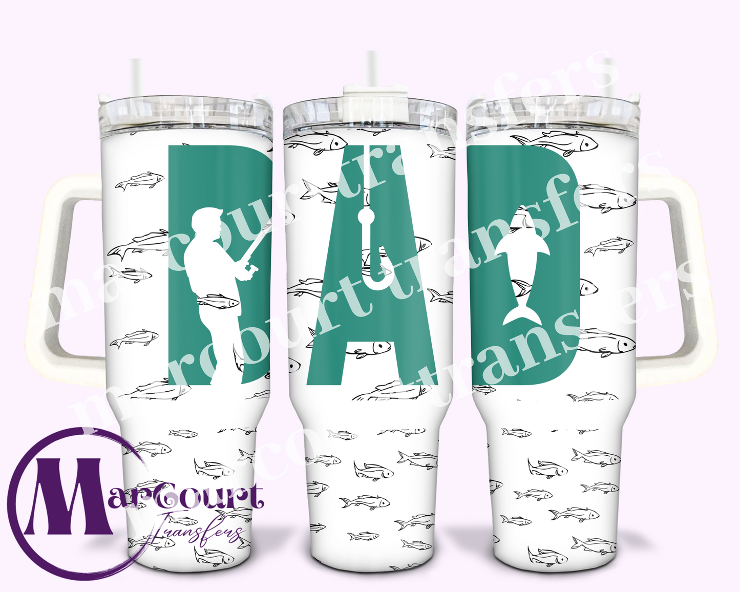 FISHING DAD-40 0Z-SUBLIMATION TUMBLER TRANSFER