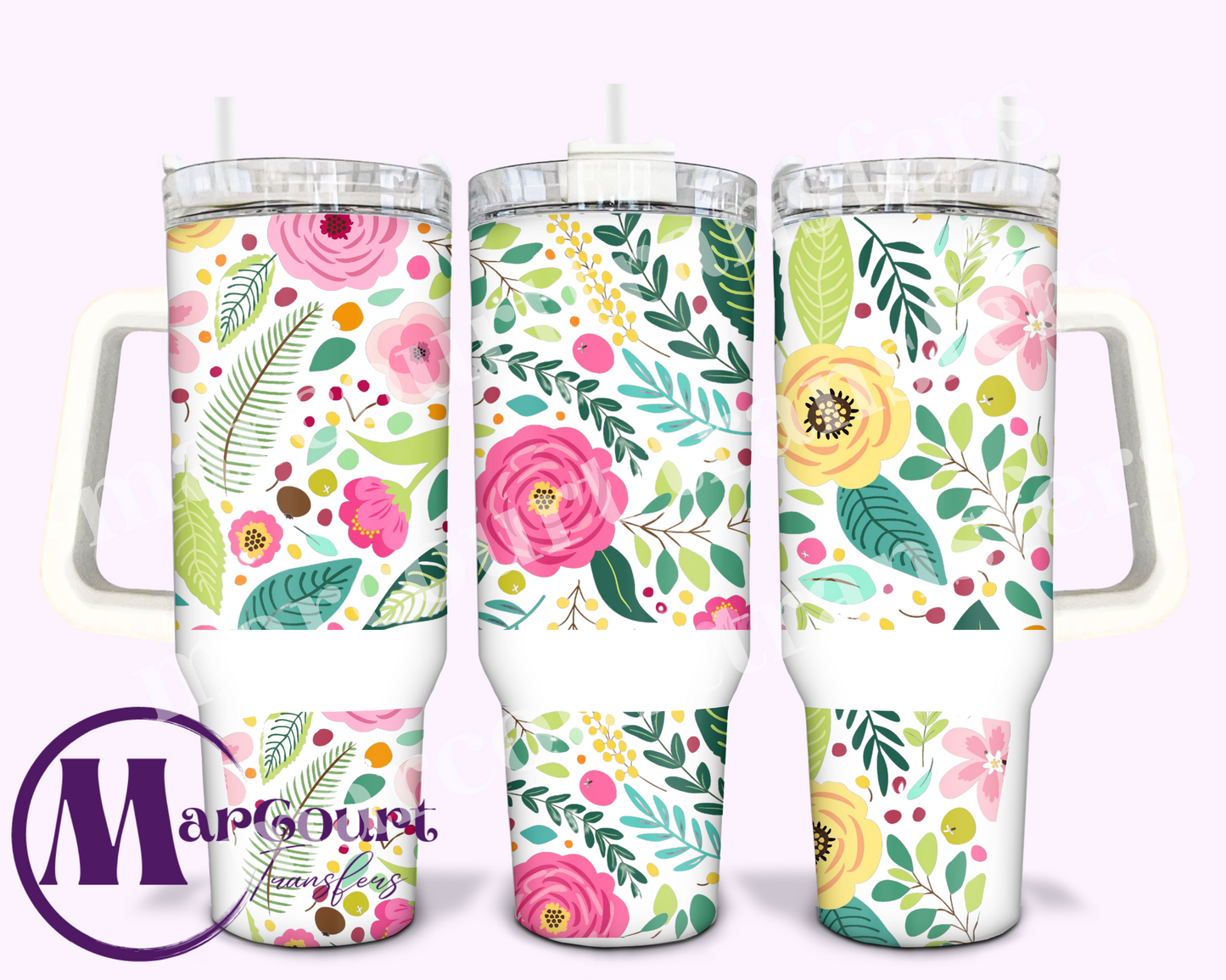 SPRING FLORAL-40 0Z-UV DTF CUP WRAP