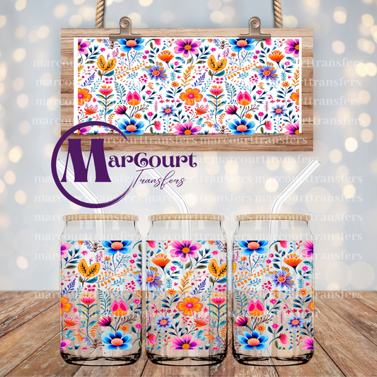 FLORAL BEAUTY-16 0Z-UV DTF CUP WRAP