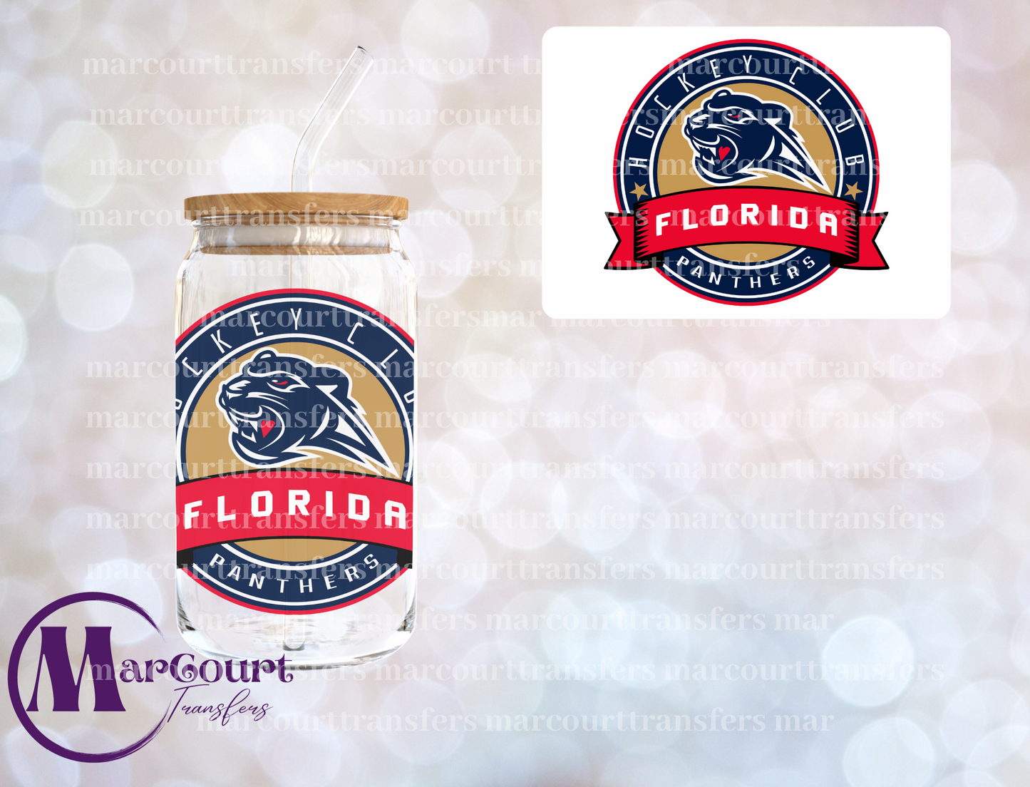 FLORIDA PANTHERS-DECAL-UV DTF CUP WRAP