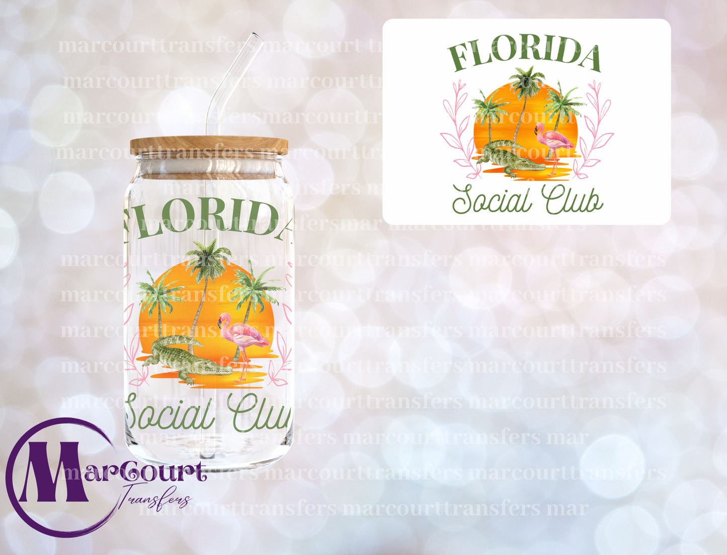 FLORIDA SOCIAL CLUB-DECAL-UV DTF CUP WRAP