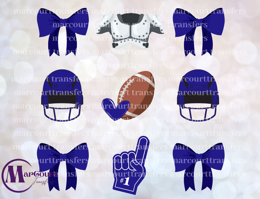 FOOTBALL & BOWS NAVY ELEMENTS