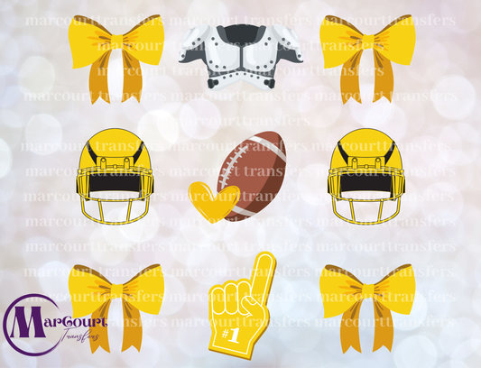 FOOTBALL & BOWS YELLOW ELEMENTS
