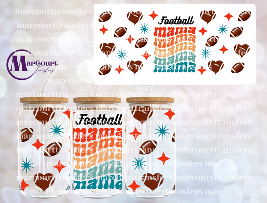 FOOTBALL MAMA MAMA MAMA-16 0Z-UV DTF CUP WRAP