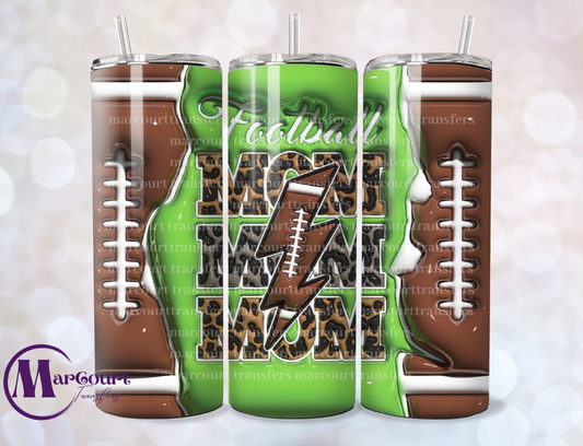 FOOTBALL MOM-SKINNY TUMBLER TRANSFER