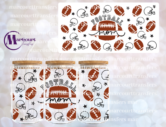 FOOTBALL MOM-16 0Z-UV DTF CUP WRAP