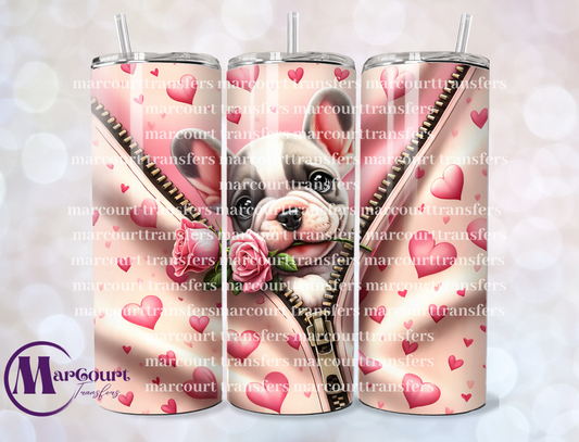 FRENCHIE VALENTINE-20-SKINNY TUMBLER TRANSFER (SUBLIMATION)