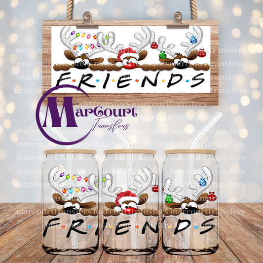 REINDEER FRIENDS-16 0Z-UV DTF CUP WRAP