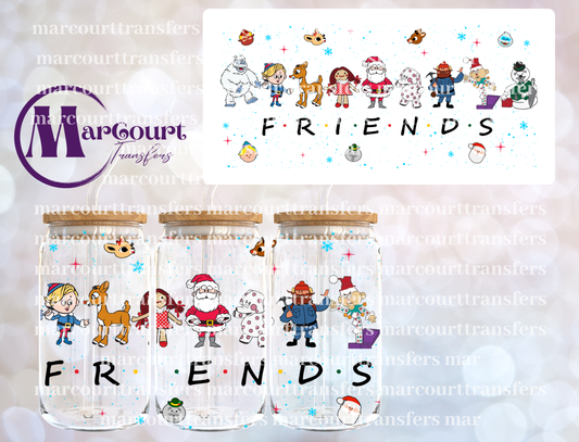 FRIENDS RUDOLPH CHARACTERS-16 0Z-UV DTF CUP WRAP