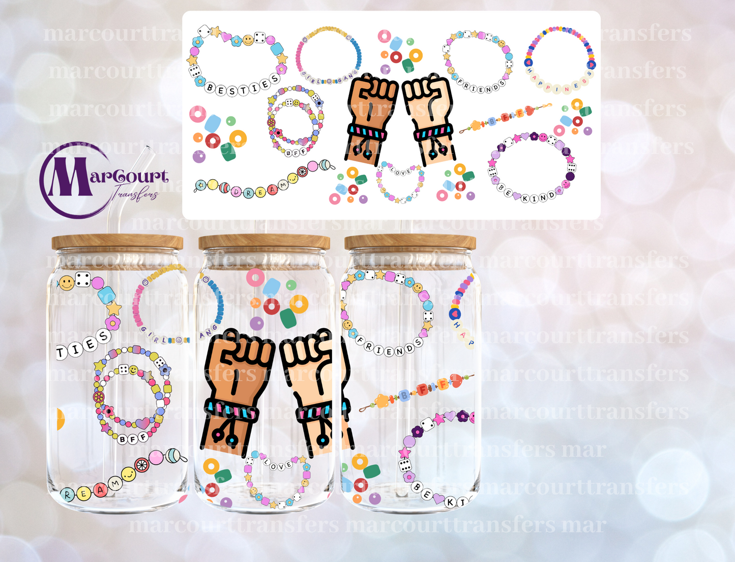 FRIENDSHIP BRACELETS-16 0Z-UV DTF CUP WRAP