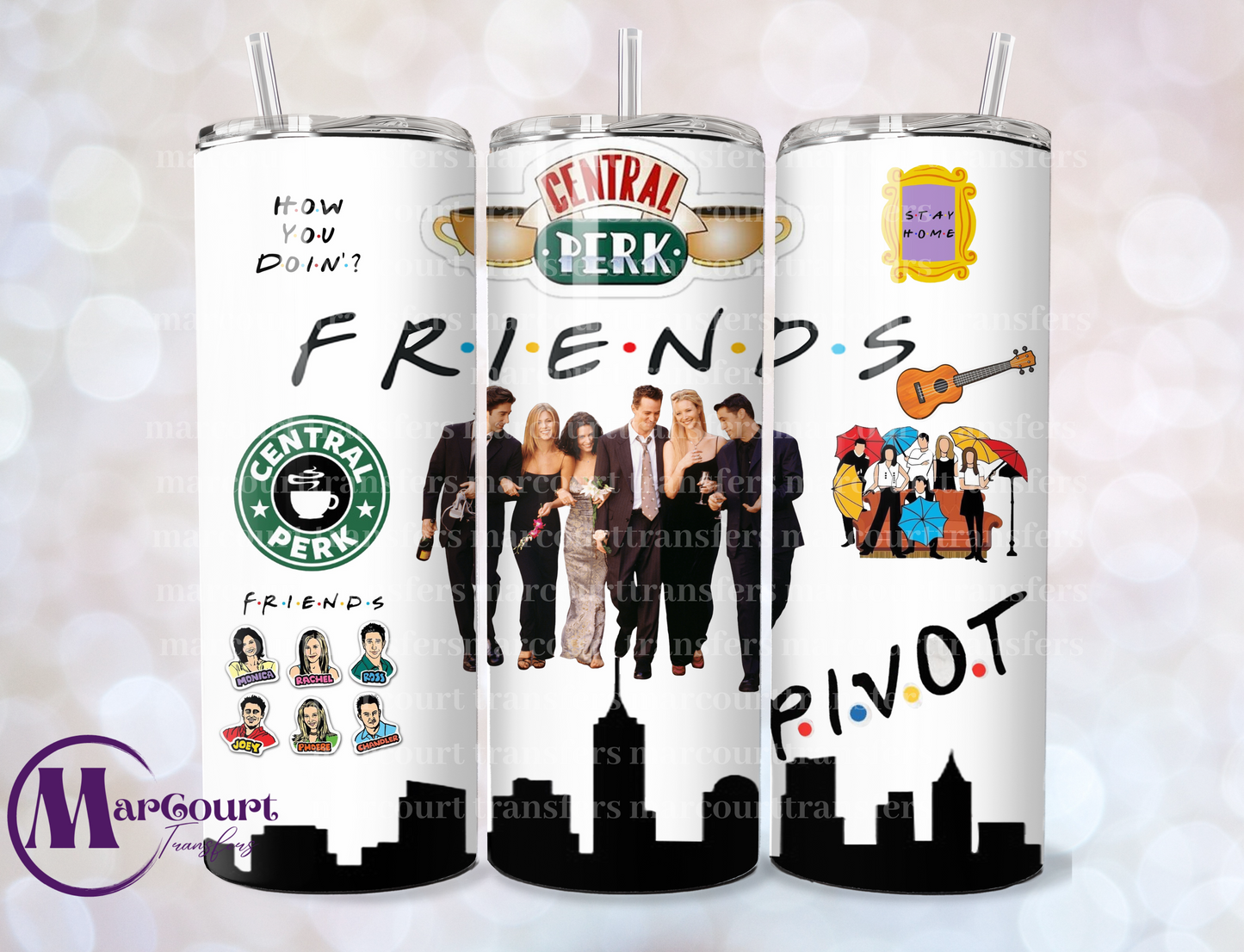 FRIENDS 2-SKINNY TUMBLER TRANSFER