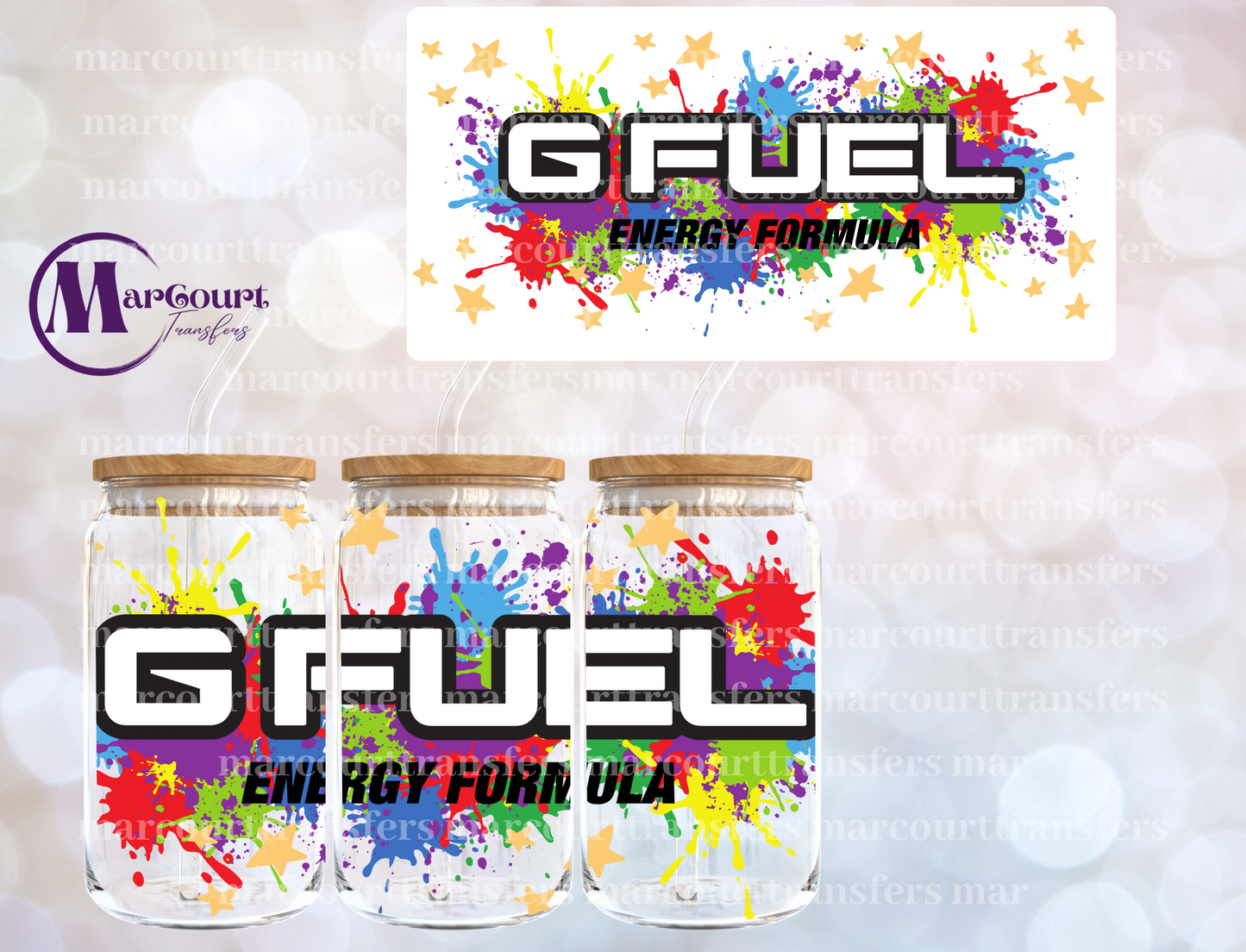 G FUEL ENERGY-16 0Z-UV DTF CUP WRAP