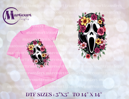 DTF-GHOST FACE FLOWERS