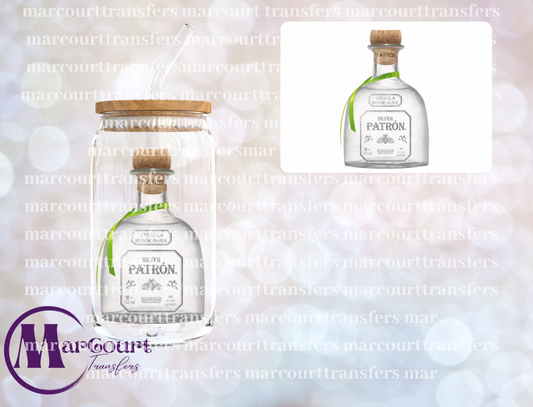 GREEN PATRON BOTTLE-DECAL-UV DTF CUP WRAP