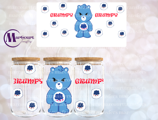 GRUMPY BEAR-16 0Z-UV DTF CUP WRAP