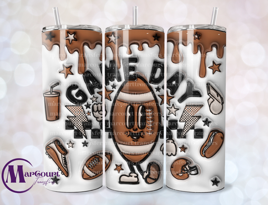 GAME DAY FOOTBALL-SKINNY TUMBLER TRANSFER