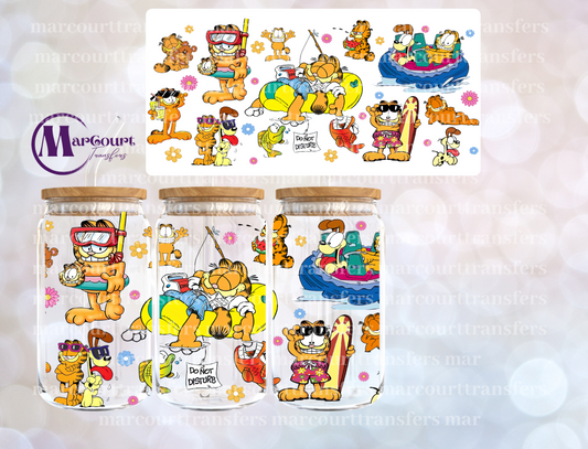 GARFIELD-16 0Z-UV DTF CUP WRAP