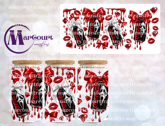 GHOST FACE COKE-16 0Z-UV DTF CUP WRAP