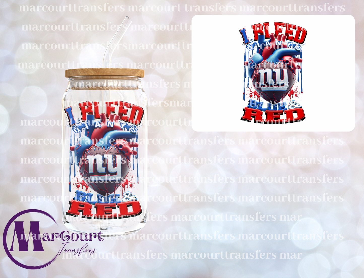 GIANTS I BLEED BLUE AND RED-DECAL-UV DTF CUP WRAP