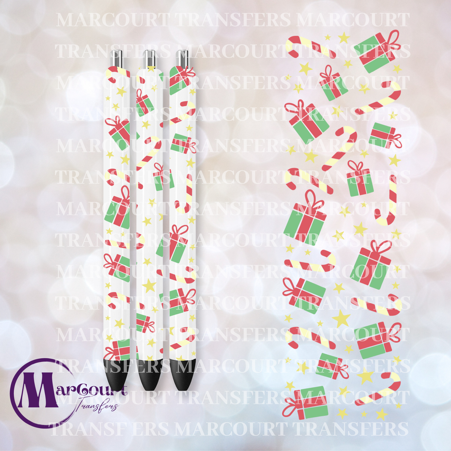 GIFTS AND CANDY CANE PEN-UV PEN WRAP