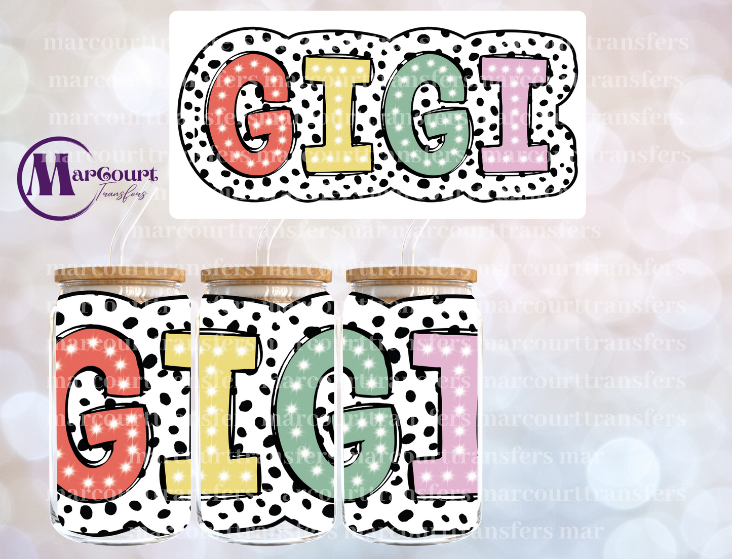 GIGI DOODLE-16 0Z-UV DTF CUP WRAP