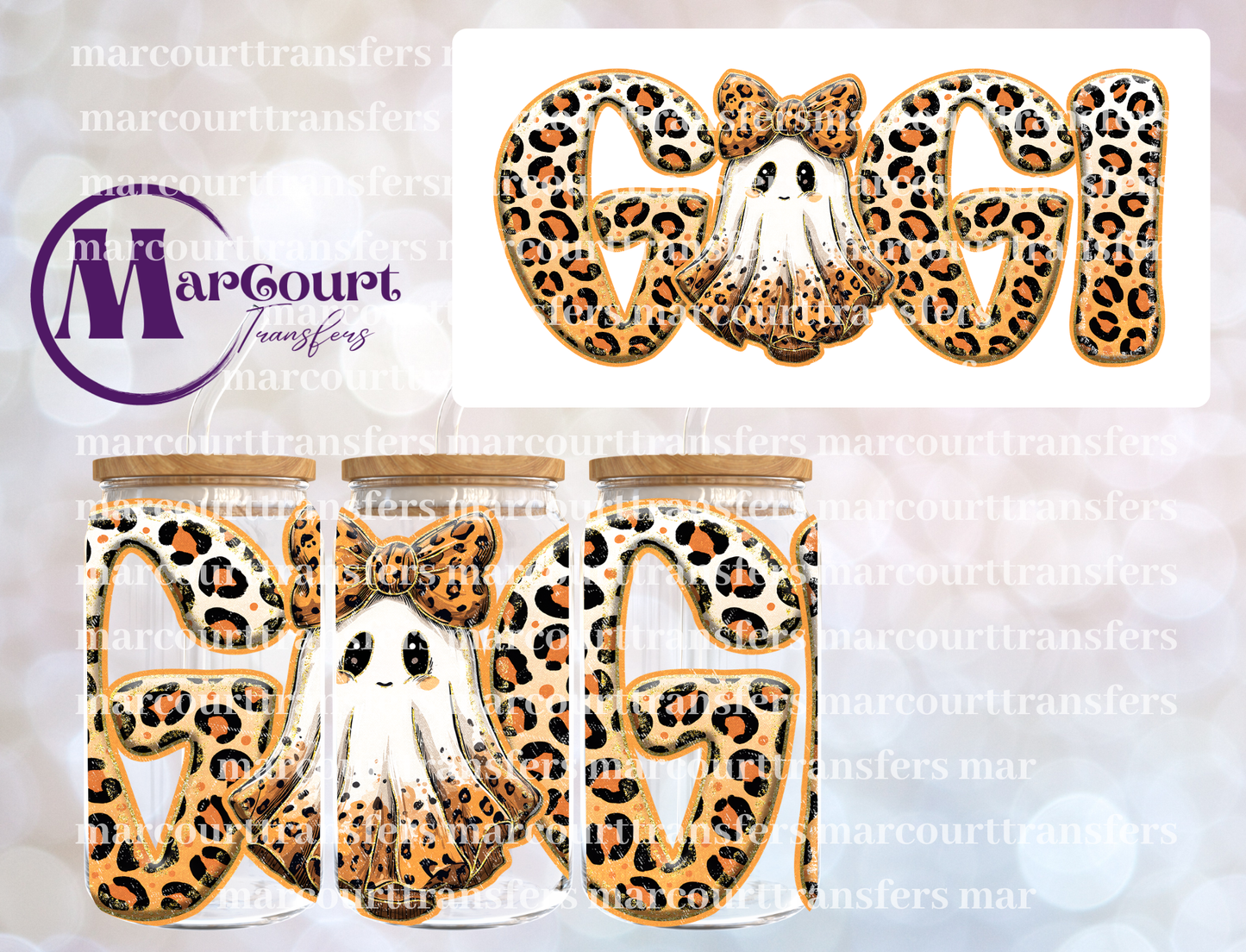 GIGI LEOPARD GHOST-16 0Z-UV DTF CUP WRAP