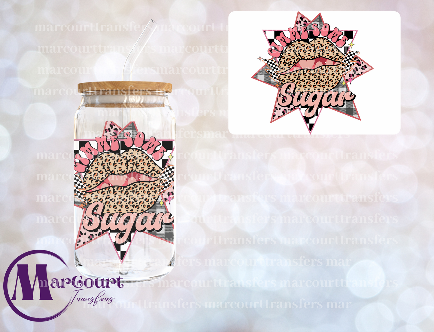 GIMME SOME SUGAR CHEETAH LIPS-UV DTF CUP WRAP