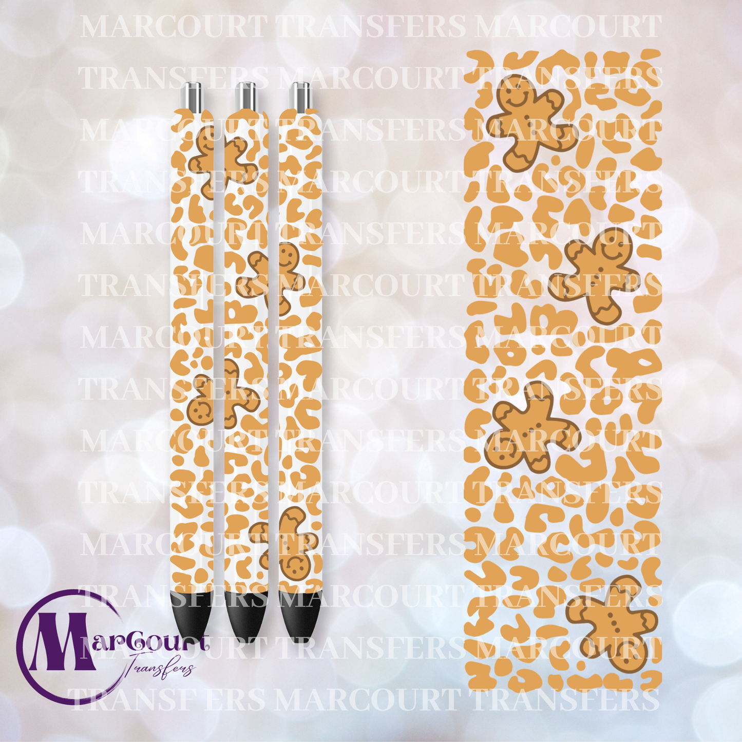 GINGERBREAD CHEETAH PEN-UV PEN WRAP