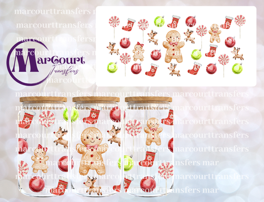 GINGERBREAD CHRISTMAS-16 0Z-UV DTF CUP WRAP