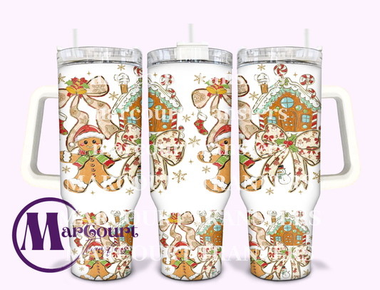 GINGERBREAD COQUETTE-40 0Z-UV DTF CUP WRAP