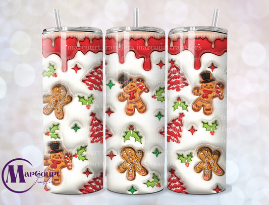 GINGERBREAD INFLATED-SKINNY TUMBLER TRANSFER